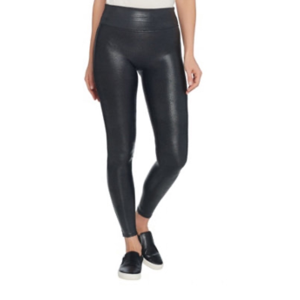 New Spanx Faux Leather Pebble Grey Leggings 3x